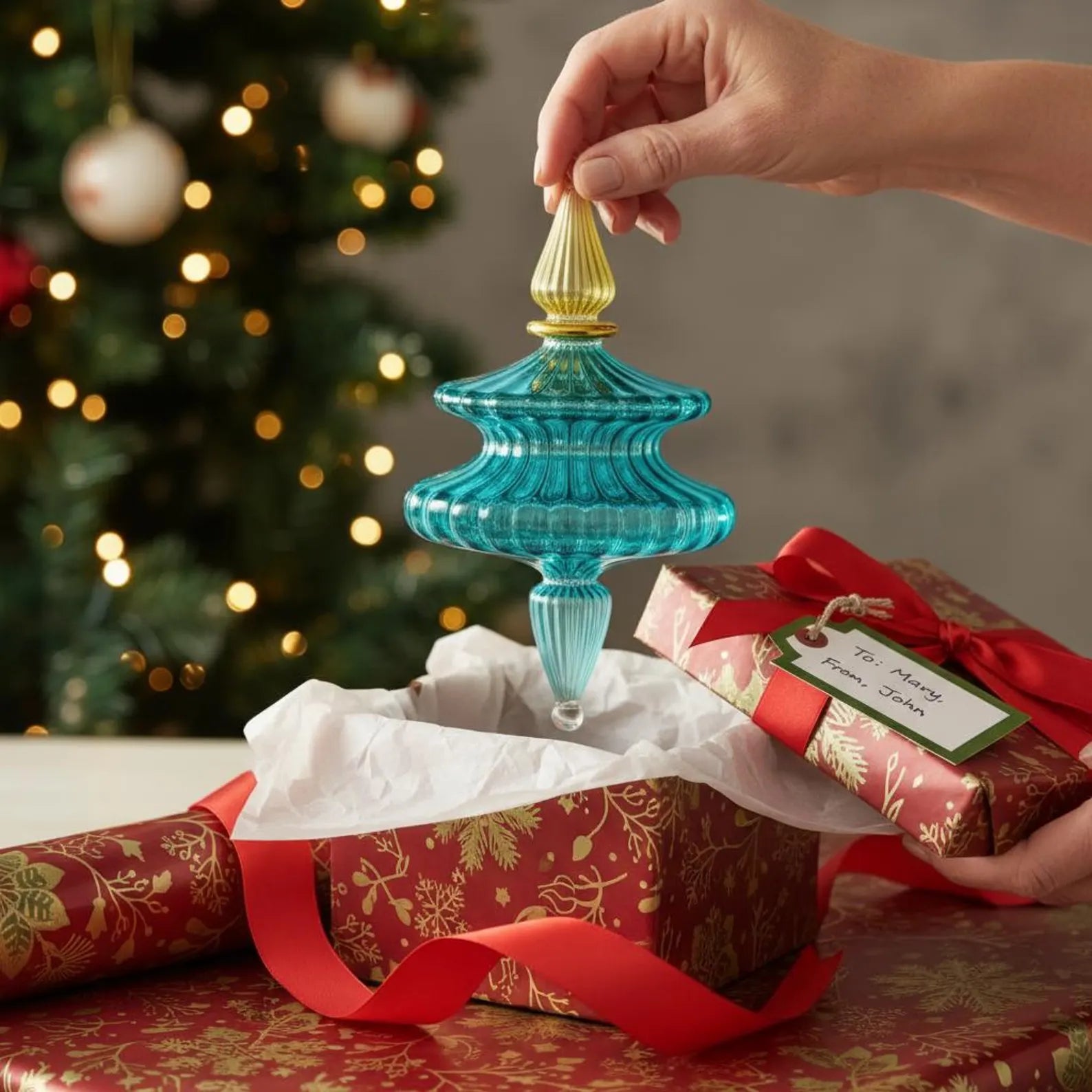 Handmade Blown Glass Christmas